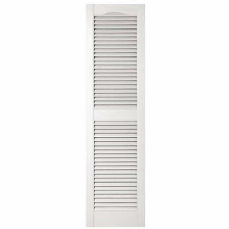 SLEEP EZ 010140055001 15 x 55 in. White Vinyl Louvered Shutter Pair SL2671905